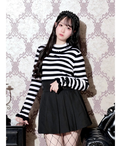 NOEMIE（ノエミー）の「ロゴ刺繍バックルフリルリブニット（ニット/セーター・レディース・A/ブラック・M）」の17枚目の写真