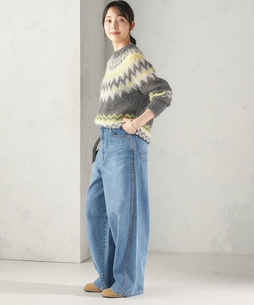 BATONER(バトナー)の「【SHIPS別注】BATONER: ノルディック モヘヤ プルオーバー(ニット/セーター・レディース・オフホワイト/ダークグレー・ONE SIZE)」の14枚目の写真