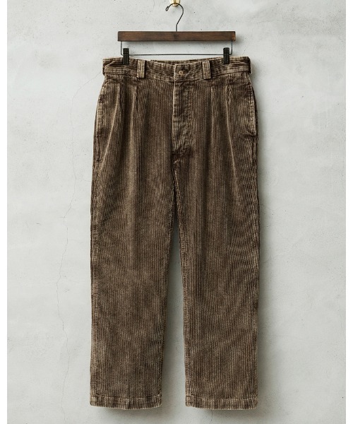 WAIPER.inc(ワイパーインク)の「WAIPER.inc フランス軍 1950~60年代 M-52 ツータック コーデュロイ トラウザー ストレートシルエット ケミカルウォッシュ【WP129VW(スラックス・メンズ・ブラウン/ネイビー/ベージュ/ブラック・35/34)」の3枚目の写真