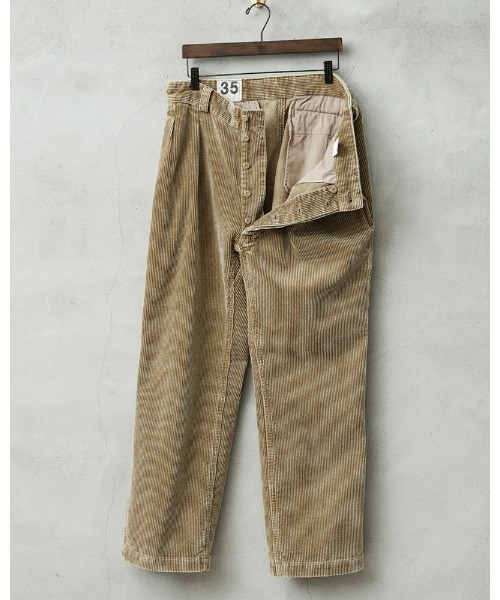 WAIPER.inc(ワイパーインク)の「WAIPER.inc フランス軍 1950~60年代 M-52 ツータック コーデュロイ トラウザー ストレートシルエット ケミカルウォッシュ【WP129VW(スラックス・メンズ・ブラウン/ネイビー/ベージュ/ブラック・35/34)」の10枚目の写真