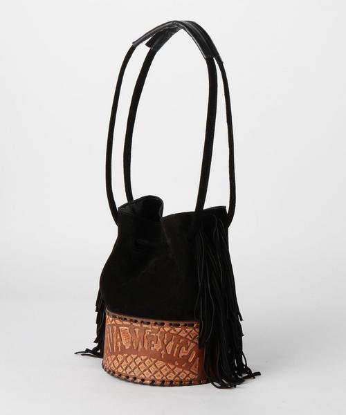 Casselini(キャセリーニ)の「CASSELINIレザーフリンジトート/CASSELINI LT FRG TOTE◆(トートバッグ・レディース・ブラック/ベージュ・FREE)」の3枚目の写真