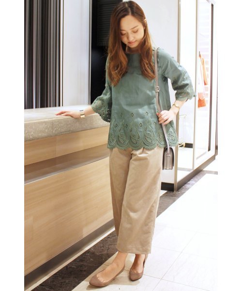 FIGARO Paris(フィガロパリ)の「ウルトラスエード ワイドパンツ◆(その他パンツ・レディース・オレンジ/ベージュ・38/36)」の13枚目の写真