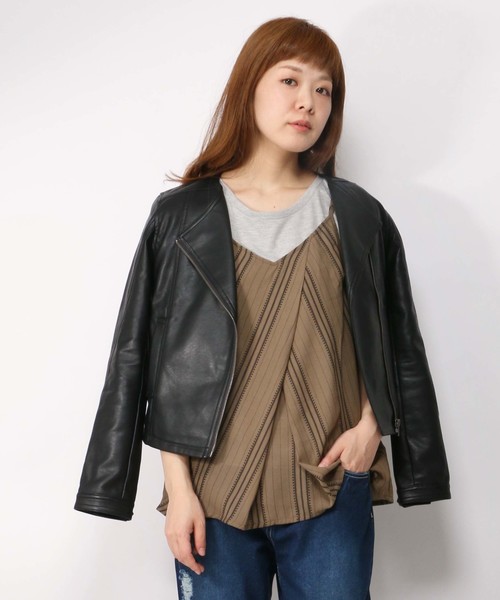 ikka（イッカ）の「キャミアンサンブル（キャミソール・レディース・カーキオリーブ/ブラック/オフホワイト・MEDIUM/LARGE）」の3枚目の写真