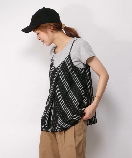 ikka（イッカ）の「キャミアンサンブル（キャミソール・レディース・カーキオリーブ/ブラック/オフホワイト・MEDIUM/LARGE）」の18枚目の写真
