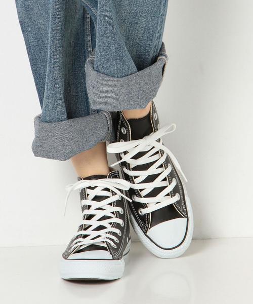 CONVERSE（コンバース）の「CONVERSE LEAｵｰﾙｽﾀｰ HI（スニーカー・レディース・オフホワイト/ブラック・23.5cm/24.5cm/24cm/23cm）」の12枚目の写真
