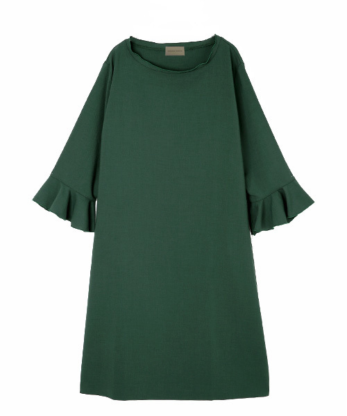 amorous insense（アモラスインセンス）の「袖フリルデザインワンピース（ワンピース・レディース・ブラック/グリーン・MEDIUM）」の2枚目の写真