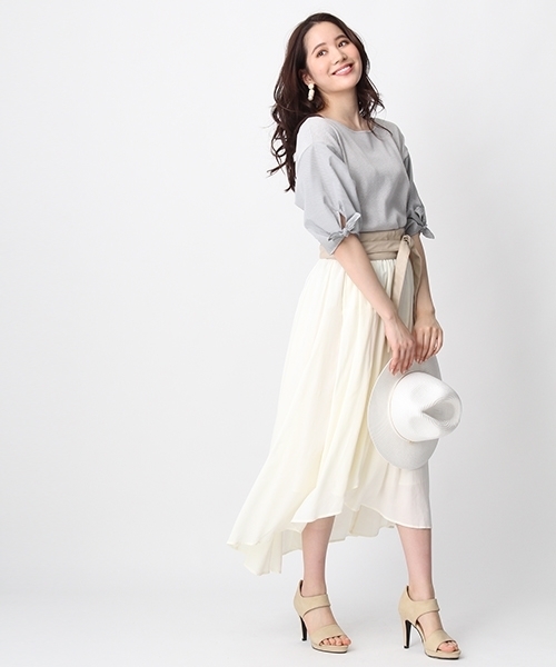 Andemiu（アンデミュウ）の「ランダムヘムスカート752146（スカート・レディース・ピンク/オフホワイト/ブルー・XS.P）」の12枚目の写真