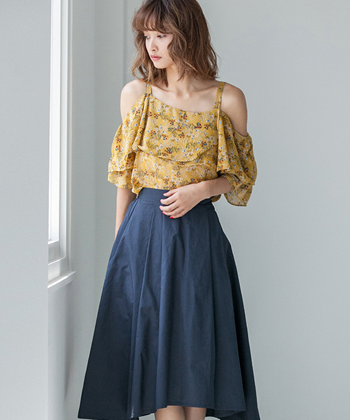 fifth（フィフス）の「タイプライターテールカットスカート（スカート・レディース・カーキ/ベージュ/イエロー/ネイビー・MEDIUM）」の3枚目の写真