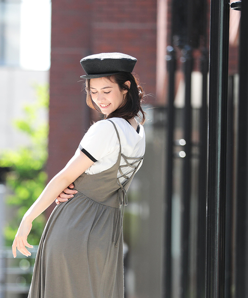 WEGO(ウィゴー)の「WEGO/【WEB限定】レースアップキャミワンピース(ワンピース・レディース・カーキ/ブラック/杢グレー・FREE)」の21枚目の写真