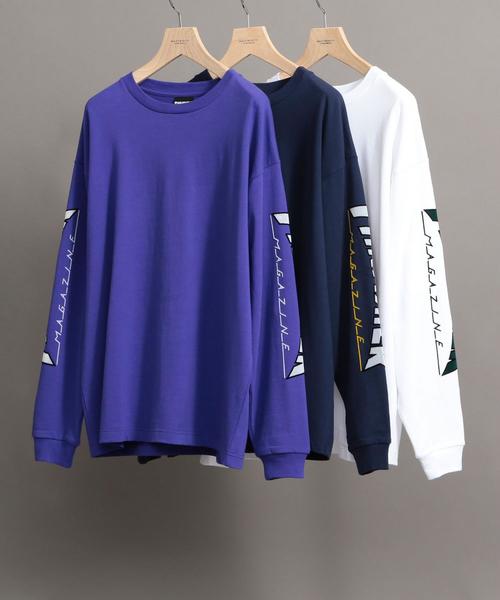 THRASHER（スラッシャー）の「【別注】 ＜THRASHER＞ LOGO LONG SLEEVE TEE/Tシャツ ◆（Tシャツ/カットソー・メンズ・ネイビー/ホワイト/パープル・SMALL/MEDIUM/LARGE）」の12枚目の写真