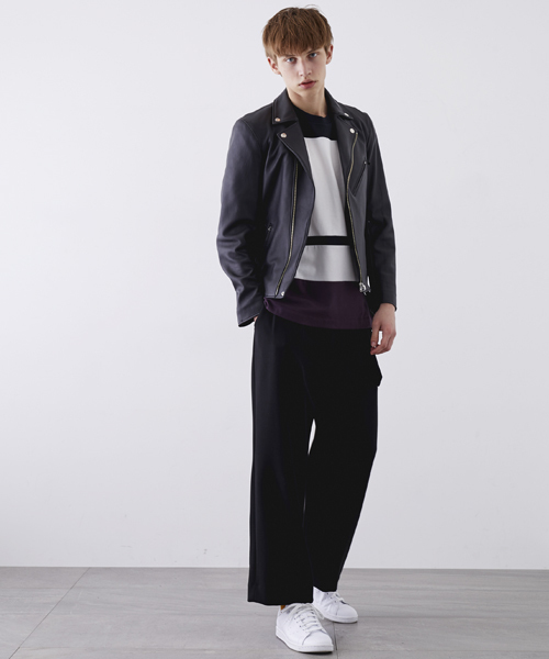 STUDIOUS（ステュディオス）の「【ZOZO限定】STUDIOUS オーバーサイズブロッキングTシャツ（Tシャツ/カットソー・メンズ・ブラック/ベージュ・1/2）」の4枚目の写真