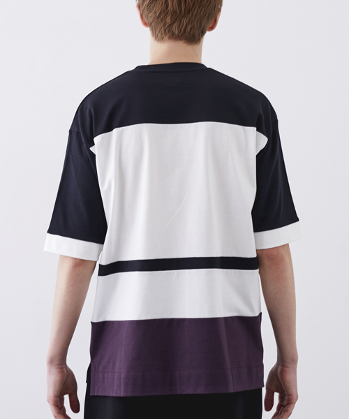 STUDIOUS（ステュディオス）の「【ZOZO限定】STUDIOUS オーバーサイズブロッキングTシャツ（Tシャツ/カットソー・メンズ・ブラック/ベージュ・1/2）」の8枚目の写真