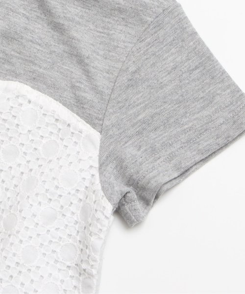 apres les cours（アプレレクール）の「レースビスチェTシャツ（Tシャツ/カットソー・キッズ・グレー/ピンク・80/90/100/120/140/110/130）」の8枚目の写真