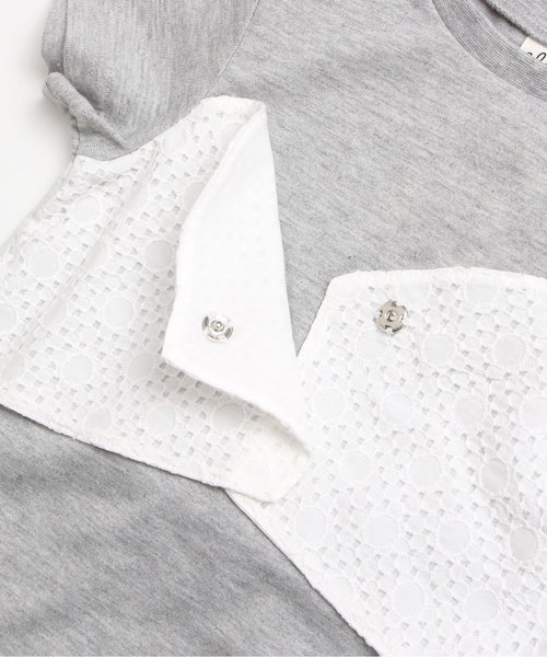 apres les cours（アプレレクール）の「レースビスチェTシャツ（Tシャツ/カットソー・キッズ・グレー/ピンク・80/90/100/120/140/110/130）」の11枚目の写真