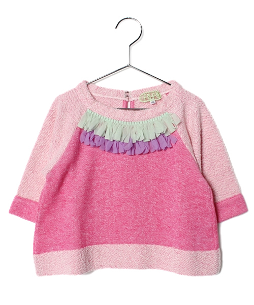 fafa（フェフェ）の「BATHILDE | スエットトップス（スウェット・キッズ・パープル/ピンク系その他/ブルー/ネイビー/ピンク・130/120/110/100）」の4枚目の写真