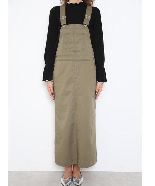 Dickies（ディッキーズ）の「《Dickies/ディッキーズ》別注オーバーオールジャンスカ（ジャンパースカート・レディース・ブラック/カーキ・SMALL/MEDIUM）」の9枚目の写真