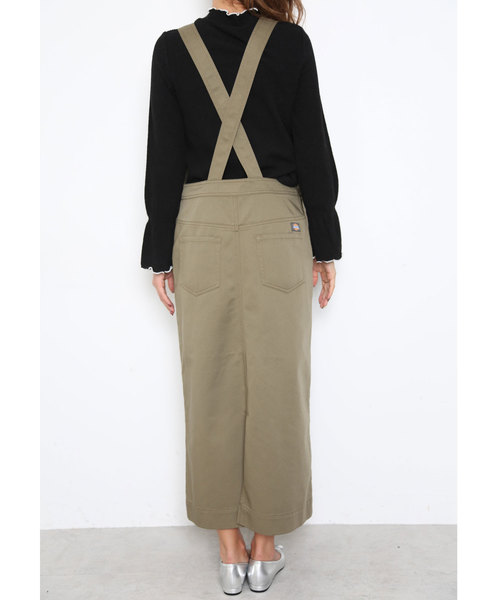❦Dickies❦ 2wayジャンパースカート ジャンスカ　カーキ Dickies（ディッキーズ）の「【Dickies(ディッキーズ)】2WAY