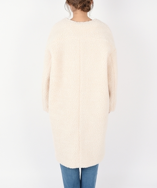 Khaju（カージュ）の「Khaju:ボアコート◇（その他アウター・レディース・ダークグレー/ナチュラル・ONE SIZE）」の3枚目の写真