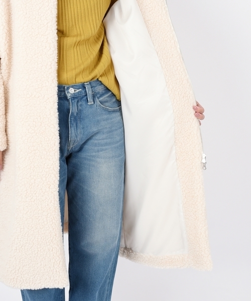 Khaju（カージュ）の「Khaju:ボアコート◇（その他アウター・レディース・ダークグレー/ナチュラル・ONE SIZE）」の9枚目の写真