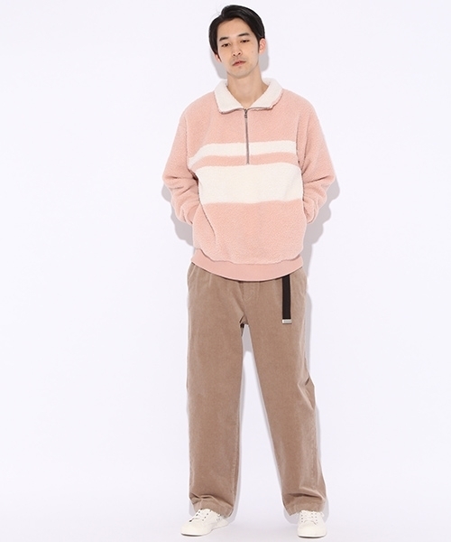 niko and...（ニコアンド）の「Nボア切替ハーフジッププルオーバー【niko and ...】（Tシャツ/カットソー・メンズ・ベージュ/グレー/ピンク・LARGE/MEDIUM）」の8枚目の写真