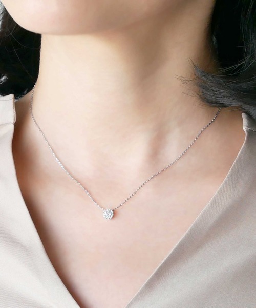 プラチナ ダイヤモンドグレース ネックレス 計0.21ct（ネックレス