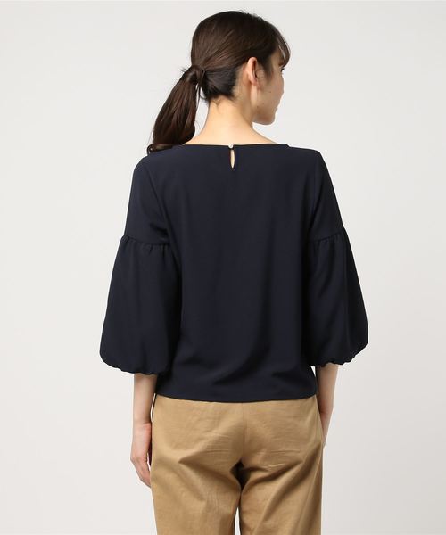 INTERPLANET(インタープラネット)の「パール×レース袖2WAYブラウス(シャツ/ブラウス・レディース・ネイビー/ピンク/グレイッシュベージュ・FREE)」の6枚目の写真