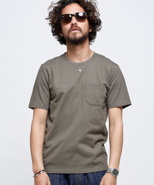 NANO universe（ナノユニバース）の「Anti SoakedヘビークルーネックＴ（Tシャツ/カットソー・メンズ・ホワイト/グレー/ベージュ/ブルー/カーキ/ピンク/チャコール・LARGE/MEDIUM/X-LARGE/SMALL）」の5枚目の写真