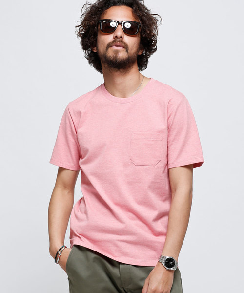 NANO universe（ナノユニバース）の「Anti SoakedヘビークルーネックＴ（Tシャツ/カットソー・メンズ・ホワイト/グレー/ベージュ/ブルー/カーキ/ピンク/チャコール・LARGE/MEDIUM/X-LARGE/SMALL）」の7枚目の写真