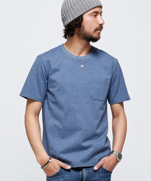 NANO universe（ナノユニバース）の「Anti SoakedヘビークルーネックＴ（Tシャツ/カットソー・メンズ・ホワイト/グレー/ベージュ/ブルー/カーキ/ピンク/チャコール・LARGE/MEDIUM/X-LARGE/SMALL）」の6枚目の写真