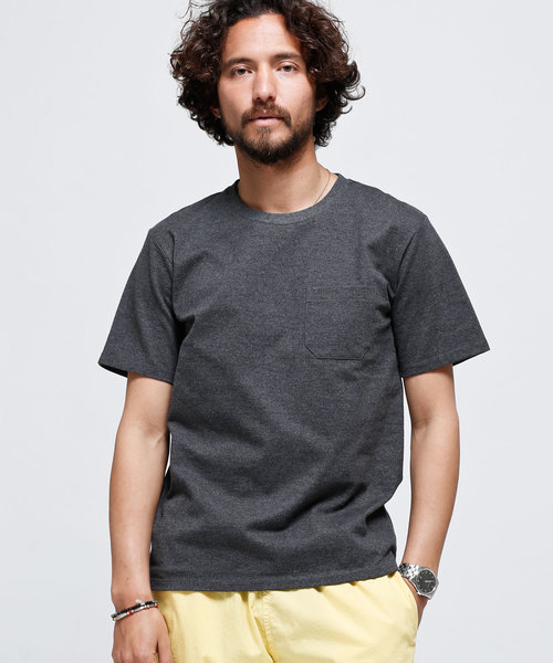 NANO universe（ナノユニバース）の「Anti SoakedヘビークルーネックＴ（Tシャツ/カットソー・メンズ・ホワイト/グレー/ベージュ/ブルー/カーキ/ピンク/チャコール・LARGE/MEDIUM/X-LARGE/SMALL）」の2枚目の写真