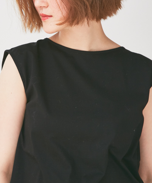 Abahouse Devinette（ドゥヴィネット）の「バックアコーディオンノースリーブプルオーバー（Tシャツ/カットソー・レディース・ホワイト/ブラック/ピンク・FREE）」の14枚目の写真