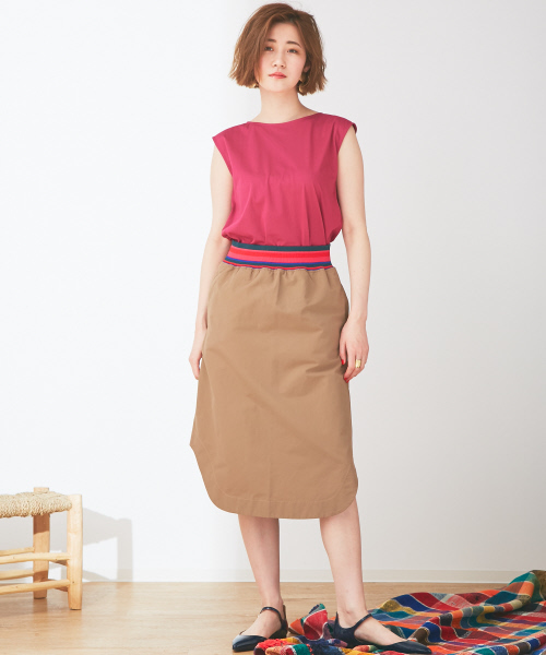 Abahouse Devinette（ドゥヴィネット）の「バックアコーディオンノースリーブプルオーバー（Tシャツ/カットソー・レディース・ホワイト/ブラック/ピンク・FREE）」の9枚目の写真