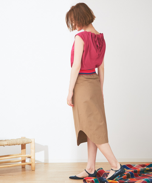 Abahouse Devinette（ドゥヴィネット）の「バックアコーディオンノースリーブプルオーバー（Tシャツ/カットソー・レディース・ホワイト/ブラック/ピンク・FREE）」の10枚目の写真