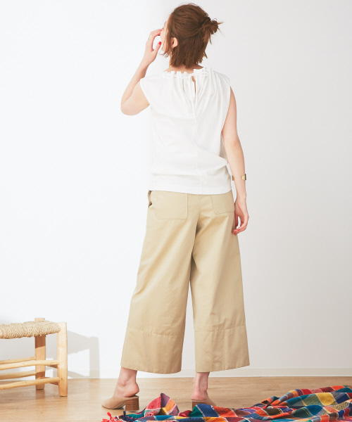 Abahouse Devinette（ドゥヴィネット）の「バックアコーディオンノースリーブプルオーバー（Tシャツ/カットソー・レディース・ホワイト/ブラック/ピンク・FREE）」の11枚目の写真