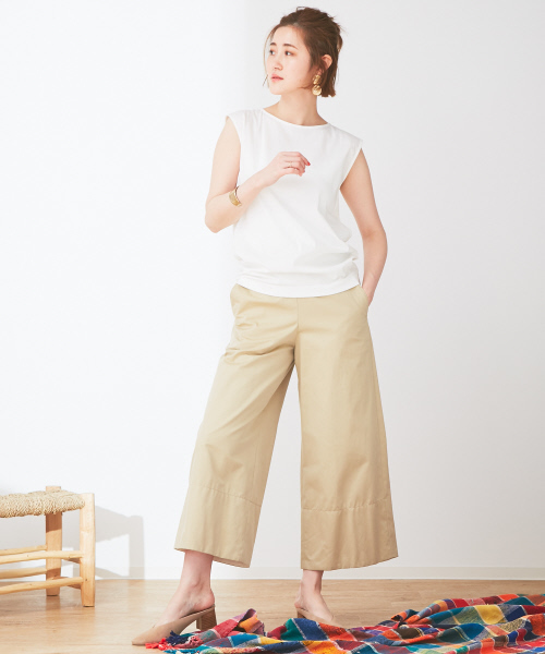 Abahouse Devinette（ドゥヴィネット）の「バックアコーディオンノースリーブプルオーバー（Tシャツ/カットソー・レディース・ホワイト/ブラック/ピンク・FREE）」の12枚目の写真