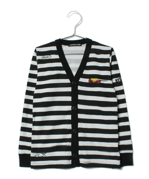 HYSTERIC MINI（ヒステリックミニ）の「GOOD FRIENDS with FRIENDS “stencil border”カーディガン（カーディガン/ボレロ・キッズ・ホワイト/レッド・100/110/120）」の10枚目の写真