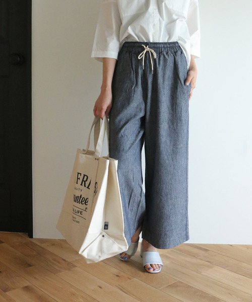 LBC（エルビーシー）の「ワイドイージーパンツ（その他パンツ・レディース・ライトグレー/ネイビー/ベージュ・M/L）」の3枚目の写真