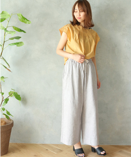 LBC（エルビーシー）の「ワイドイージーパンツ（その他パンツ・レディース・ライトグレー/ネイビー/ベージュ・M/L）」の6枚目の写真