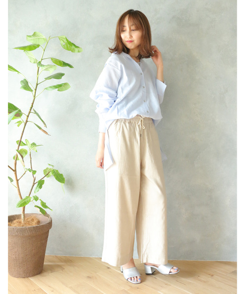 LBC（エルビーシー）の「ワイドイージーパンツ（その他パンツ・レディース・ライトグレー/ネイビー/ベージュ・M/L）」の8枚目の写真