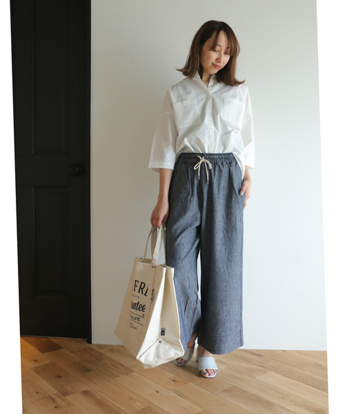 LBC（エルビーシー）の「ワイドイージーパンツ（その他パンツ・レディース・ライトグレー/ネイビー/ベージュ・M/L）」の11枚目の写真