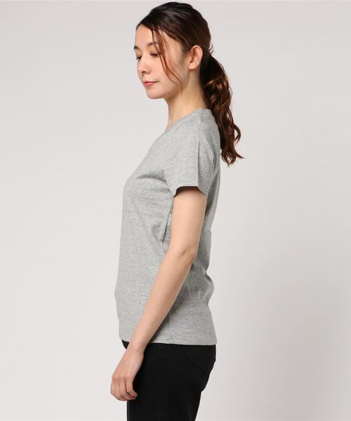 AMERICAN HOLIC(アメリカンホリック)の「Vネックベーシック半袖プルオーバー(Tシャツ/カットソー・レディース・オフホワイト/チャコールグレー/ブラック/キナリ/カーキ/グレー系その他・L/M)」の7枚目の写真