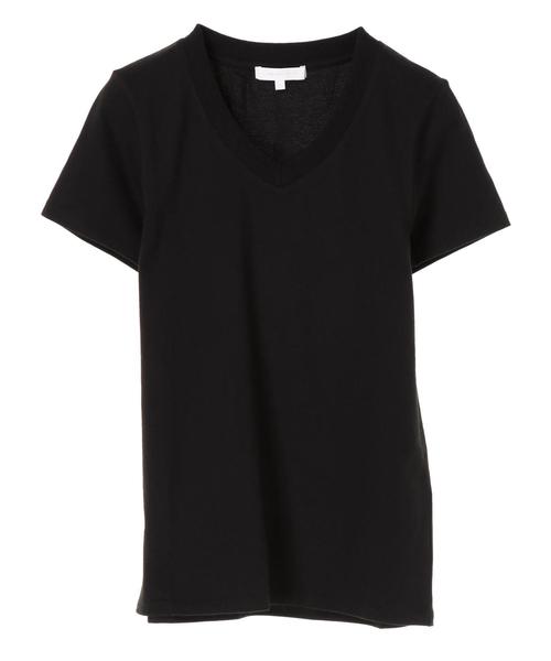 AMERICAN HOLIC(アメリカンホリック)の「Vネックベーシック半袖プルオーバー(Tシャツ/カットソー・レディース・オフホワイト/チャコールグレー/ブラック/キナリ/カーキ/グレー系その他・L/M)」の16枚目の写真