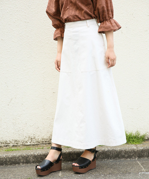 LOWRYS FARM(ローリーズファーム)の「CPUAラインスカート 795985(スカート・レディース・ブラック/ベージュ/アイボリー・MEDIUM/LARGE)」の2枚目の写真