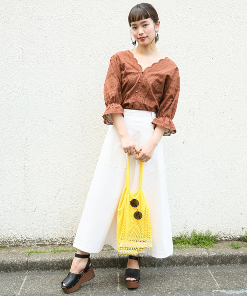 LOWRYS FARM(ローリーズファーム)の「CPUAラインスカート 795985(スカート・レディース・ブラック/ベージュ/アイボリー・MEDIUM/LARGE)」の6枚目の写真