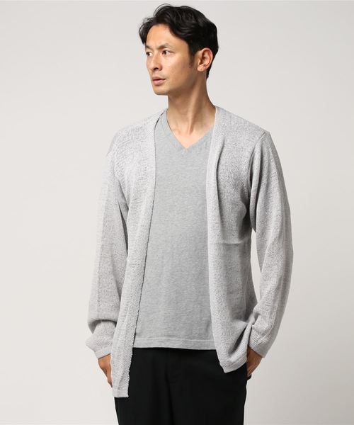 マウジー MOUSSY ニット カーディガン トッパー シンプル ワイド袖 マウジー moussy ニットカーディガン トッパー 長袖 紺 ネイビー ⁄AU