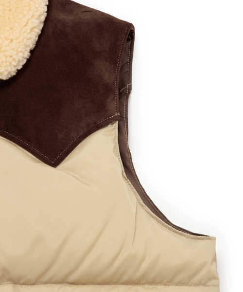 BEAMS（ビームス）の「□ROCKY MOUNTAIN FEATHERBED×BEAMS / 別注 クリスティー（ダウンベスト・メンズ・ブラック/タン・36/38/40/42）」の9枚目の写真