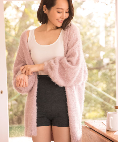 KOBE LETTUCE（コウベレタス）の「[&HEAT]一分丈ヒートインナー腹巻きパンツ（その他アンダーウェア/インナー・レディース・チャコールグレー/ブラック/ホワイト×ブラック/グレイッシュベージュ・S/M/L）」の14枚目の写真