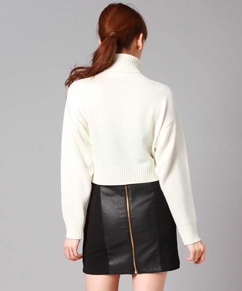 goocy（グーシー）の「【goocy】goocy catショートT/Nニット（ニット/セーター・レディース・ホワイト/ブラック/グリーン・FREE）」の13枚目の写真