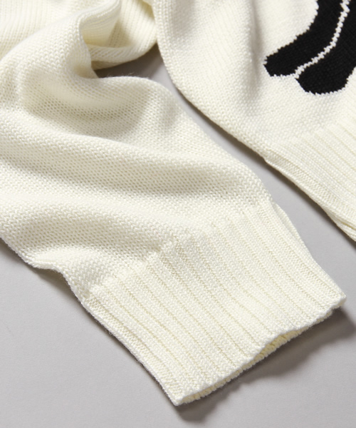 goocy（グーシー）の「【goocy】goocy catショートT/Nニット（ニット/セーター・レディース・ホワイト/ブラック/グリーン・FREE）」の6枚目の写真