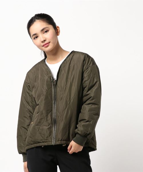 YECCA VECCA(イェッカヴェッカ)の「・Vネックキルティングブルゾン(ブルゾン・レディース・ネイビー/カーキ/キャメル・FREE)」の17枚目の写真